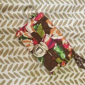NWOT Vera Bradley English Rose ID/Money Keychain